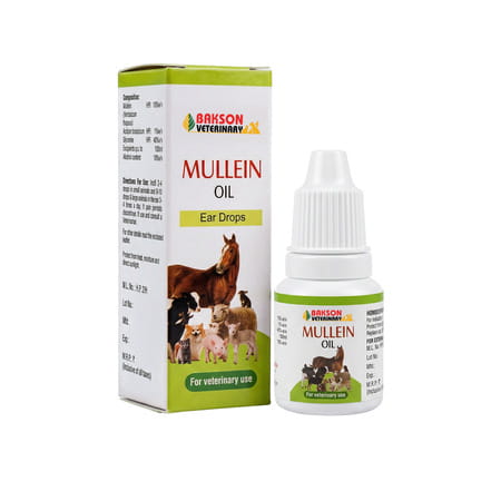 Baksons Veterinary Mullein Oil Ear Drops | For Veterinary Use| 10 Ml