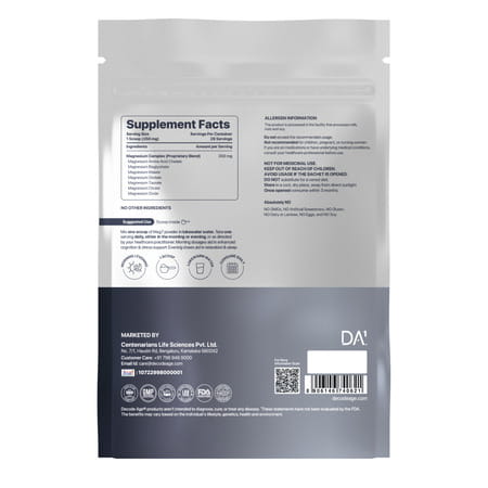 Decode Age Mag7 Powder | Magnesium Complex | Supports Mood | Bone Heath | 10gm | 28 Servings