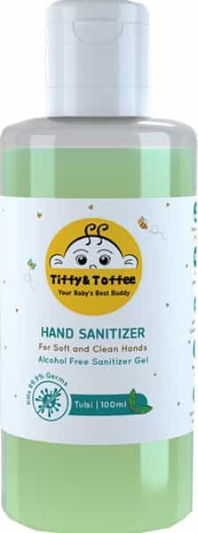 Tiffy & Toffee Baby Non-Alcoholic Hand Sanitizer (Tulsi - 100Ml + Lemon - 100Ml)
