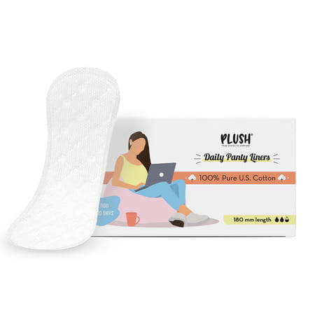 Plush Daily Large Panty Liners For Women 30 Liners-180mm In Length