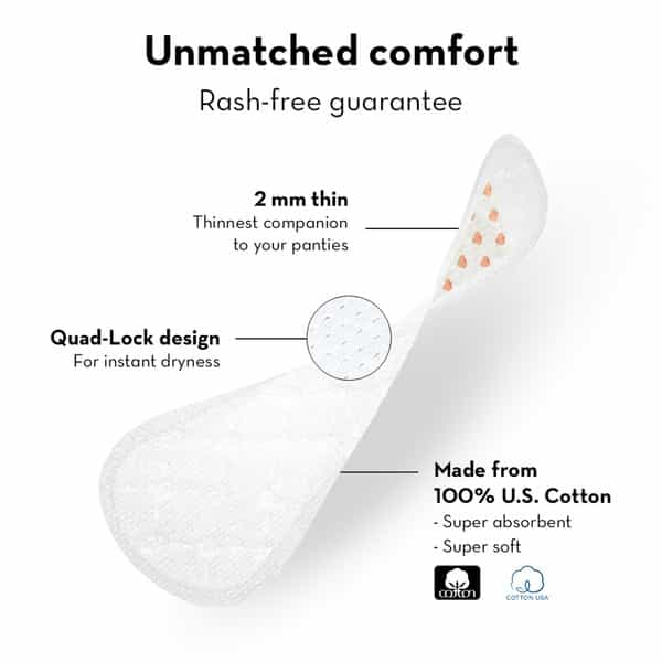 Plush Daily Large Panty Liners For Women 30 Liners-180Mm In Length