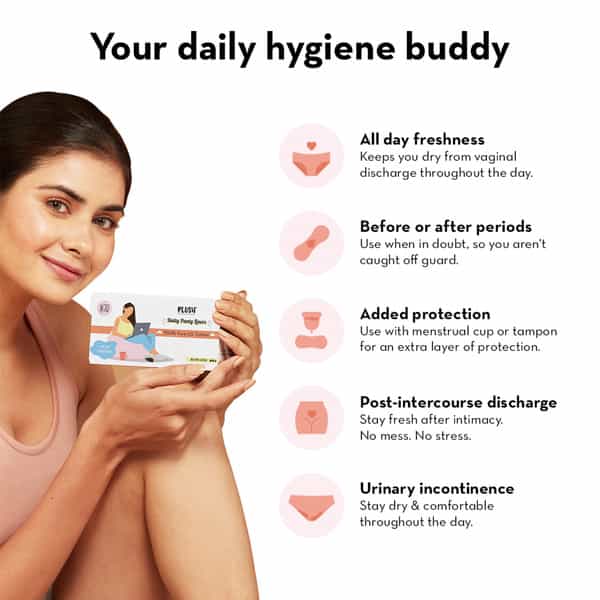 Plush Daily Large Panty Liners For Women 30 Liners-180Mm In Length