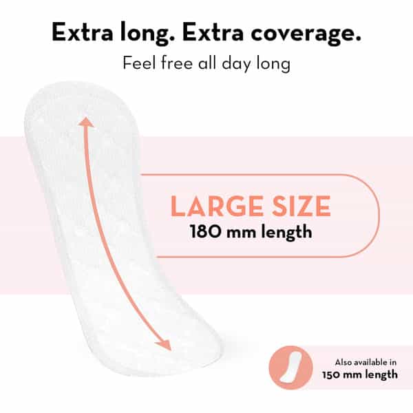 Plush Daily Large Panty Liners For Women 30 Liners-180Mm In Length