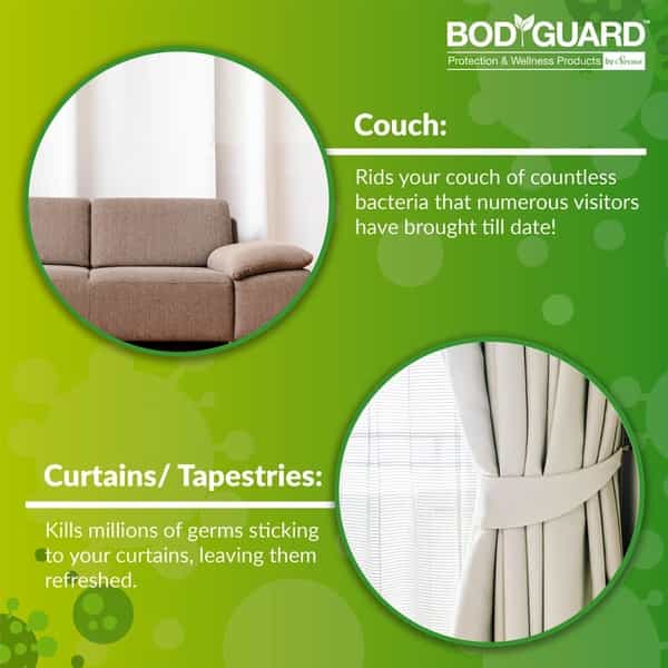 Bodyguard Multipurpose Disinfectant Spray Alcohol Based Kills 99.9% Of Germs - 300Ml