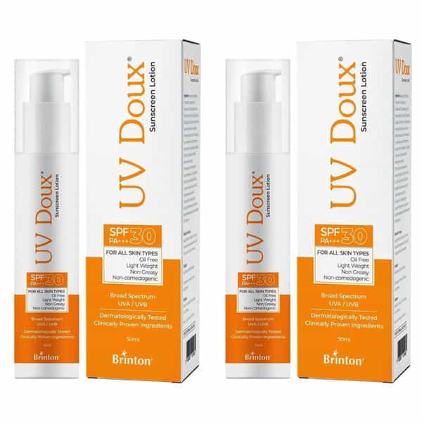Brinton Uv Doux Sunscreen Lotion With Spf 30 In Oil Free Formula - 50 Ml X Pack Of 2