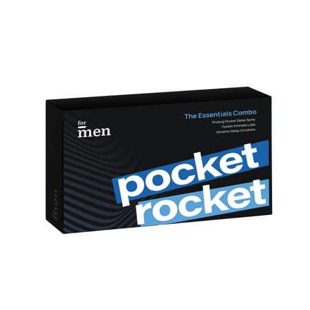 Formen Pocket Rocket | The Ultimate Couple Kit | With Ultra-Thin Delay Condoms | Delay Spray & Lube