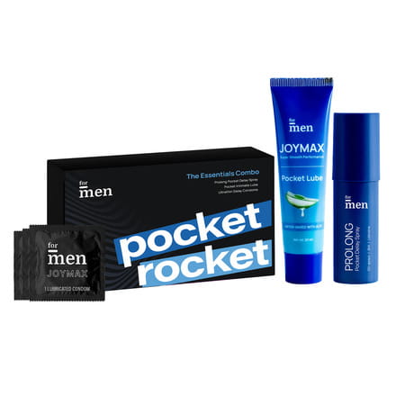 Formen Pocket Rocket | The Ultimate Couple Kit | With Ultra-Thin Delay Condoms | Delay Spray & Lube
