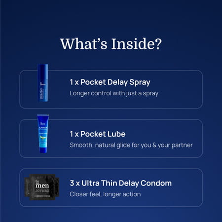 Formen Pocket Rocket | The Ultimate Couple Kit | With Ultra-Thin Delay Condoms | Delay Spray & Lube