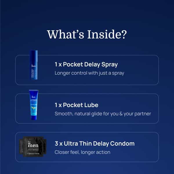 Formen Pocket Rocket | The Ultimate Couple Kit | With Ultra-Thin Delay Condoms | Delay Spray & Lube