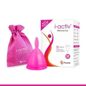I-activ Menstrual Cup- 100% Medical Grade Liquid Silicone Protection Medium