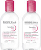 Bioderma Sensibio H2o Soothing Cleanser Make Up Remover Face Eyes Sensitive Skin 250Ml Pack Of 2