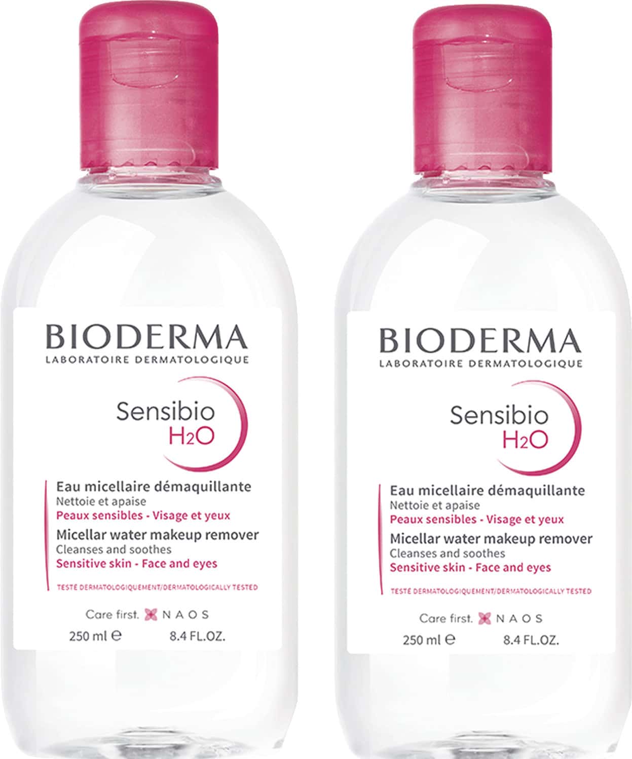 Bioderma Sensibio H2o Soothing Cleanser Make Up Remover Face Eyes Sensitive Skin 250ml Pack Of 2