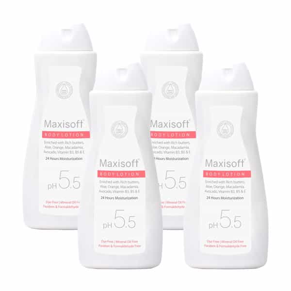 Maxisoft Body Lotion 200 Ml | Aloe | Avocado | Butters | Ph 5.5 (Pack Of 4)