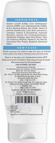 Sheneed Soothing Feminine Intimate Wash - Soothes Irritates Skin | - 200 Ml