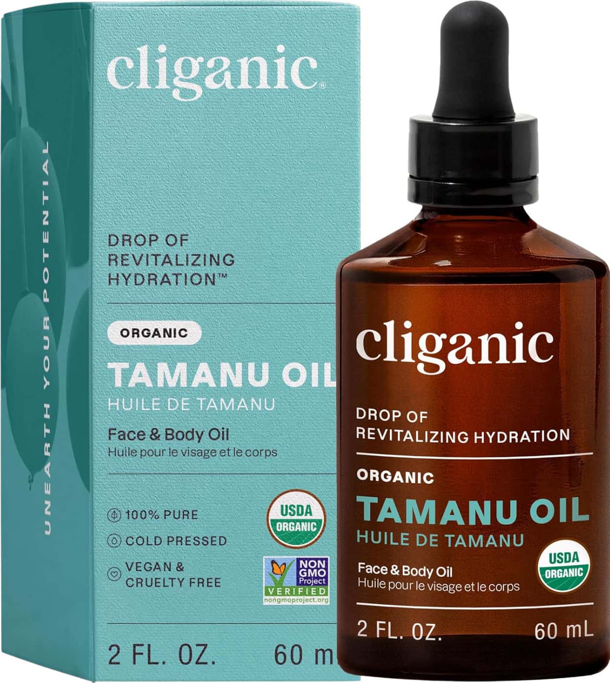 Cliganic Tamanu Oil Adults Organic Cold Pressed 60 Ml