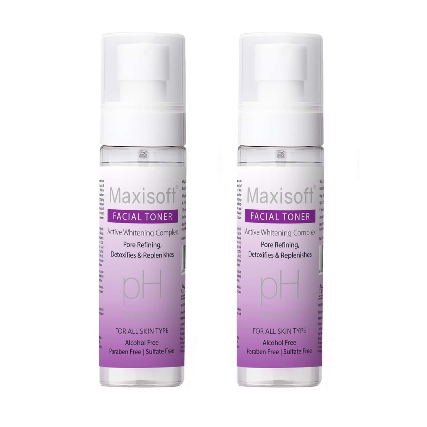 Maxisoft Facial Toner | All Skin Types |cleanses Pores| Hydrates Skin | (100 Ml Pack Of 2)