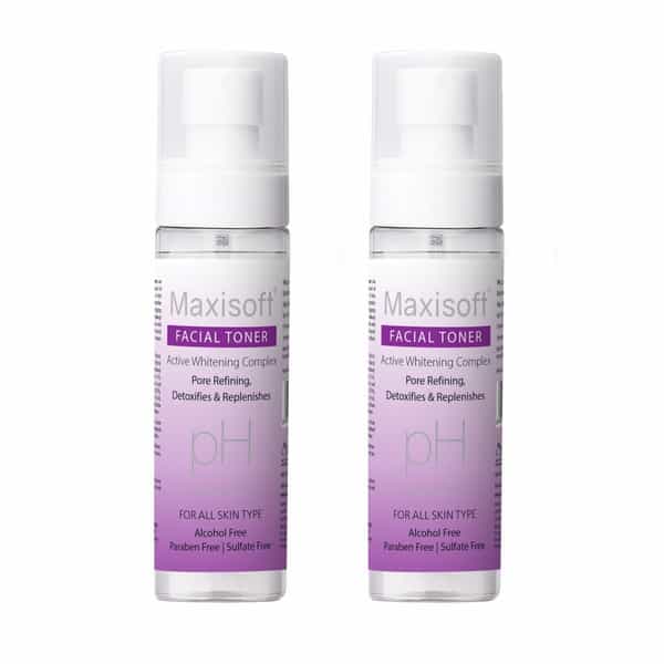 Maxisoft Facial Toner | All Skin Types |Cleanses Pores| Hydrates Skin | (100 Ml Pack Of 2)