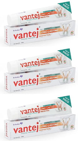 Vantej Toothpaste For Sensitive Teeth Dentist Recommended | Everyday Use | White - 100g X Pack Of 3