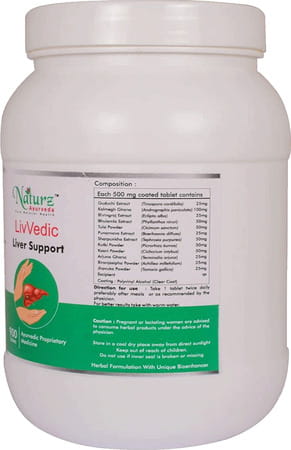 Naturz Ayurveda Livvedic - 900 Tablets (Pack Of 4)