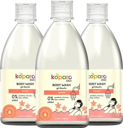 Koparo Body Wash - Jasmine - Natural & Non Toxic No Silicones No Parabens - Ph Balanced 500 Ml X 3
