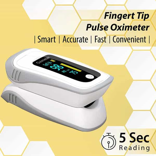 Mievida Finger Tip Pulse Oximeter Pro With Oled Display Pulse Rate Indicator (Black)