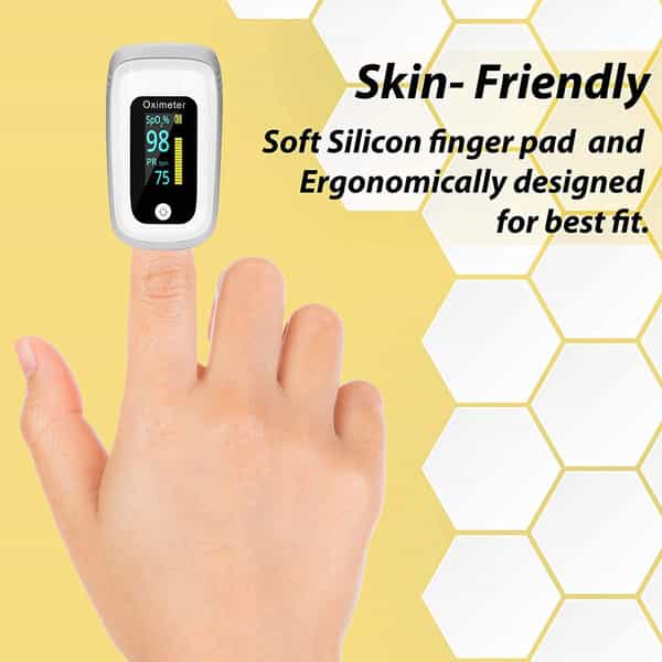 Mievida Finger Tip Pulse Oximeter Pro With Oled Display Pulse Rate Indicator (Black)