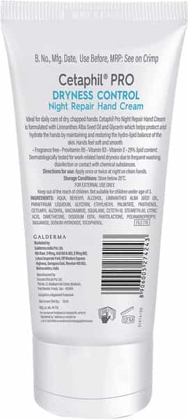 Cetaphil Pro Dryness Control Night Repair Hand Cream 50Ml