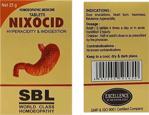 Sbl Nixocid Tablet 25Gm Pack Of 2