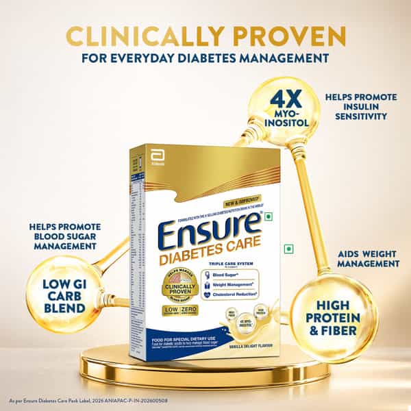 Ensure | Diabetes Care Nutrition Drink For Adults | Vanilla Delight | Box | 950 Gm