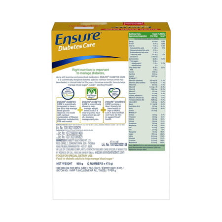 Ensure Diabetes Care Nutrition Drink Vanilla Delight Flavour Box 950 Gm