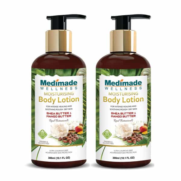 Medimade Shea Butter And Mango Butter Body Lotion - 300 Ml X 2 ( Pack Of 2 )