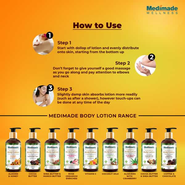 Medimade Shea Butter And Mango Butter Body Lotion - 300 Ml X 2 ( Pack Of 2 )