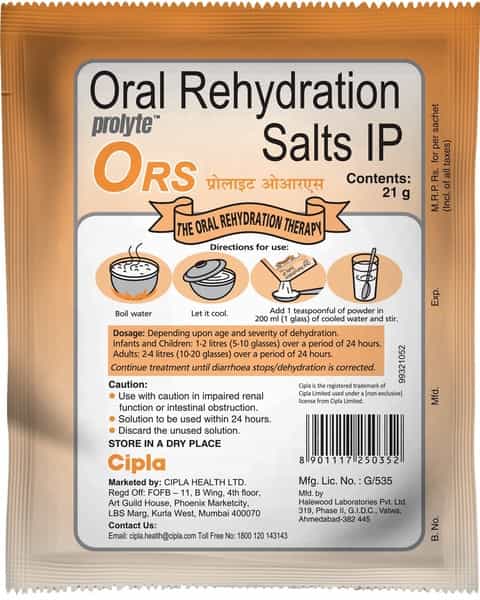 Prolyte Ors Powder Orange Flavour Sachet 21 Gm