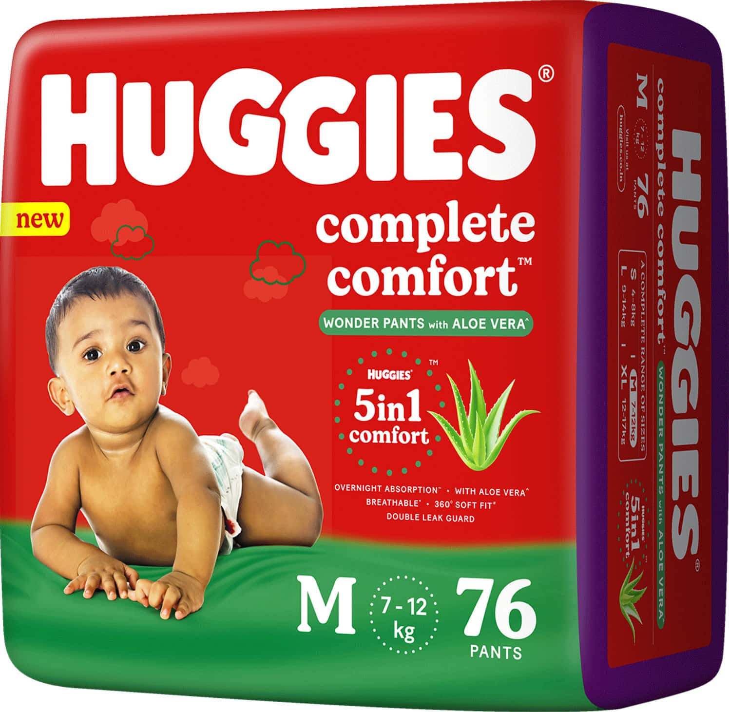 Buy HUGGIES COMPLETE COMFORT WONDER PANTS WITH ALOE VERA, MEDIUM (M
