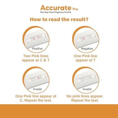 Accurate Pro One Step Urine Hcg Pregnancy Test Kit (Pack Of 48 Strips)