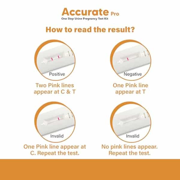 Accurate Pro One Step Urine Hcg Pregnancy Test Kit (Pack Of 48 Strips)