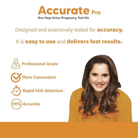 Accurate Pro One Step Urine Hcg Pregnancy Test Kit (Pack Of 48 Strips)