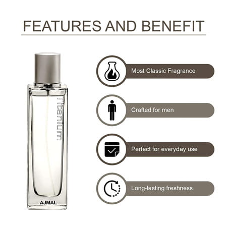Ajmal Titanium Edp 100ml Perfume For Men And Aura Cp Oil Alcohol-Free Attar 10ml For Unisex