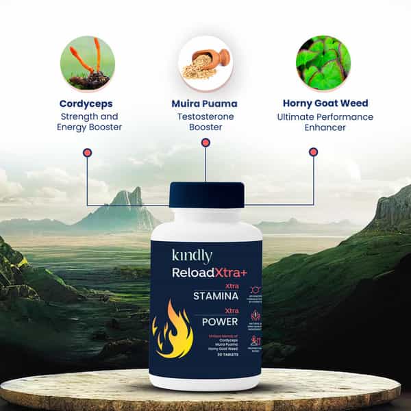 Kindly Health Reloadxtra+ Horny Goat Weed | Stamina Booster For Men | 30 Tablets | Pack Of 2
