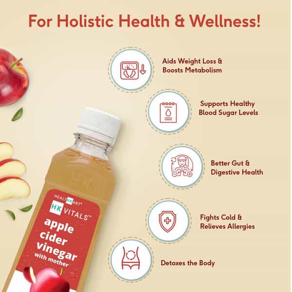 Hk Vitals Apple Cider Vinegar With Mother | Unflavored Vinegar | 1 Litre