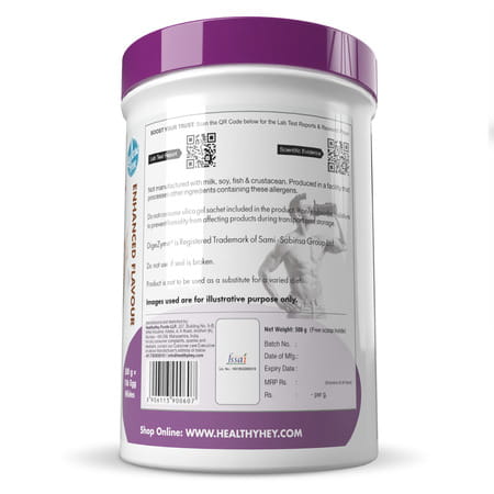 Healthyhey 100% Egg White Protein - Instant Mix - 80% Protein - 500g Chocolate