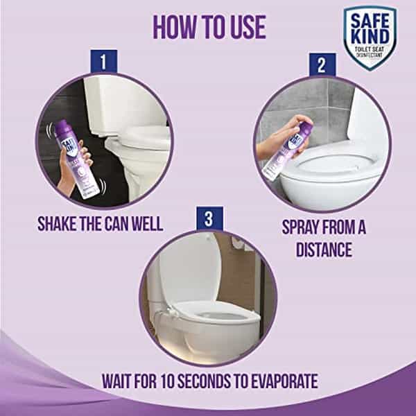 Mankind Safekind Toilet Seat Disinfectant Spray For Instant Disinfection 75Ml (Pack Of 2)