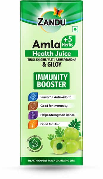 Zandu Amla + 5 Herbs Health Juice - 500 Ml