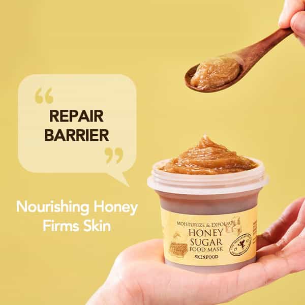 Skinfood Honey Sugar Food Mask - Korean Face Cleanser - Korean Skincare - 120G