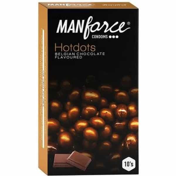Manforce Premium Hotdots Belgian Chocolate Condoms With Bigger Dots(Set Of 3 30 Pcs)