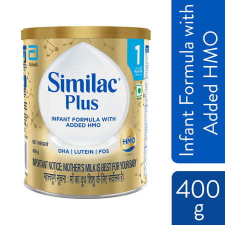 Similac Plus Infant Formula With Added Dha & Vitamin E Stage 1 (Upto 6 Months) Tin 400 Gm