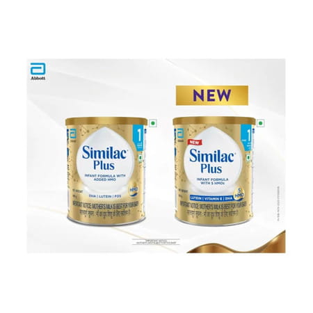 Similac Plus Infant Formula With Added Dha & Vitamin E Stage 1 (Upto 6 Months) Tin 400 Gm