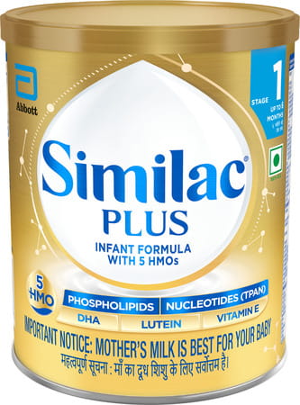 Similac Plus Infant Formula With Added Dha & Vitamin E Stage 1 (Upto 6 Months) Tin 400 Gm