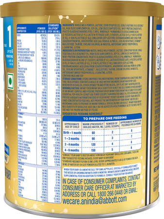 Similac Plus Infant Formula With Added Dha & Vitamin E Stage 1 (Upto 6 Months) Tin 400 Gm