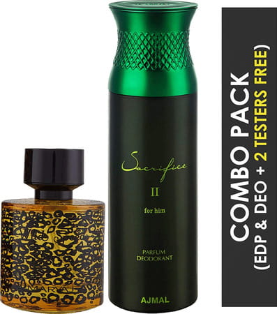 Maryaj Wild Speed Edp 100Ml For Men And Ajmal Sacrifice Ii For Him Deodorant 200Ml For Men